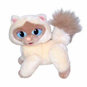 Vintage 2002 Sagwa PBS Kids Chinese Siamese Cat Jointed Shaggy Tail Plush Toy 9"